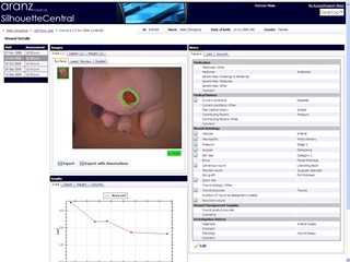 SilhouetteCentral Wound Details screen
