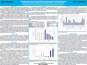 Clinical Assessment of a New Biofilm Disruption Agent for the Management of Chronic Wounds Compared to Standard of Care: a Novel Approach