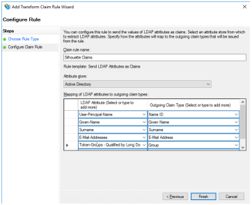 Screenshot of software.