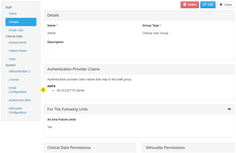 Screenshot of software.