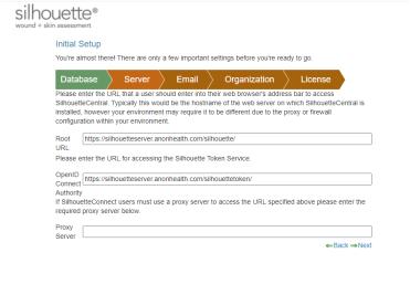 Screenshot of software.