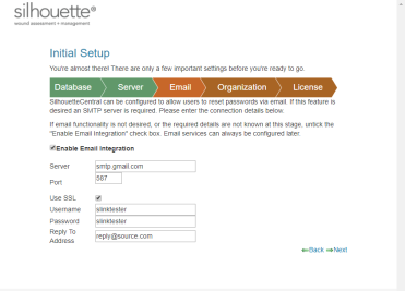 Screenshot of software.