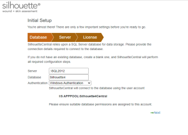 Screenshot of software.
