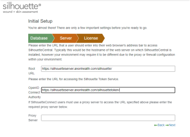 Screenshot of software.