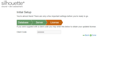 Screenshot of software.