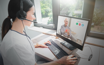 Telehealth communication between a doctor and patient